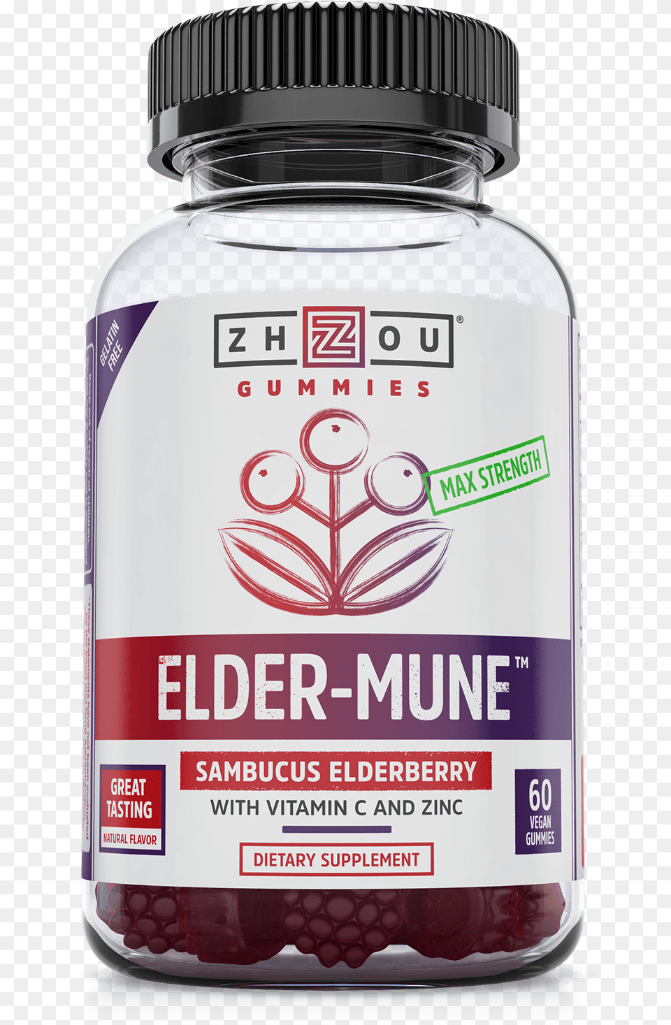 Elder Mune Elderberry Gummiesclass Lazyload Lazyload Elder Mune, Bottle, Jar, Cosmetics, Perfume Free Transparent Png