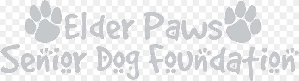 Elder Paws Senior Dog Foundation Paw Print, Text Png Image