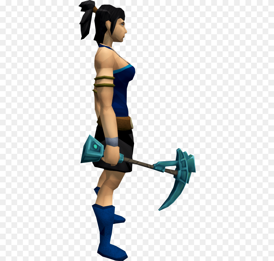Elder Rune Pickaxe, Adult, Female, Person, Woman Png