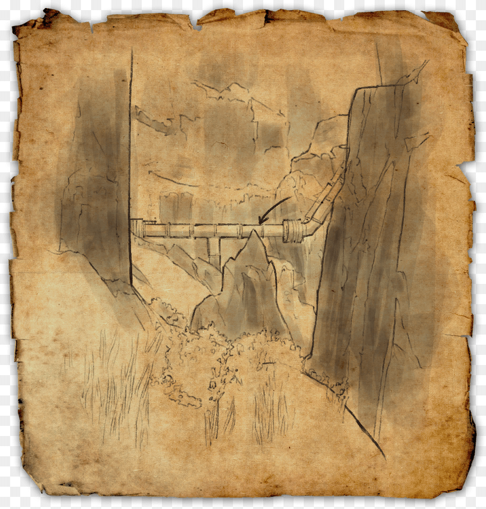 Elder Scrolls Clockwork City Treasure Map, Archaeology, Wood, Art, Painting Png Image