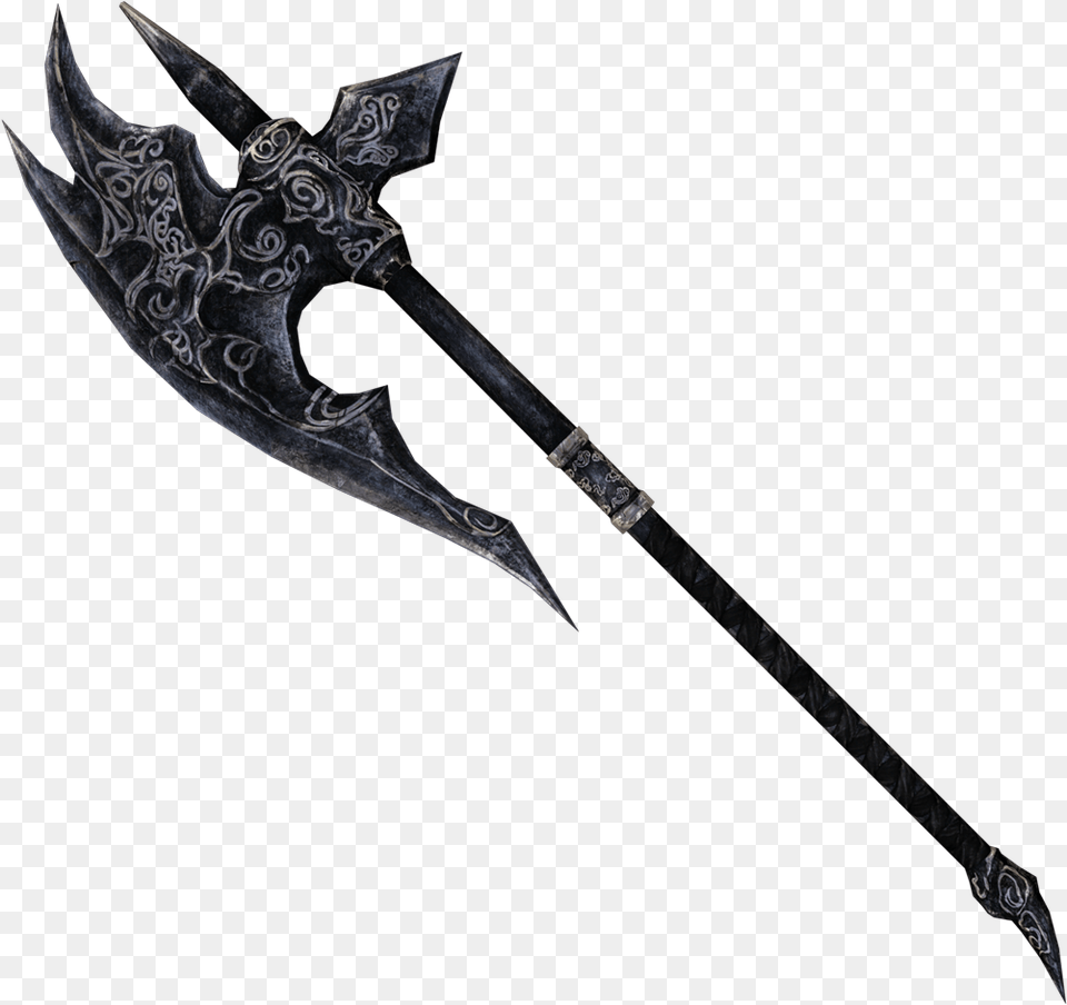 Elder Scrolls Skyrim Ebony Weapon Fantasy Two Handed Axe, Blade, Dagger, Knife, Device Png Image