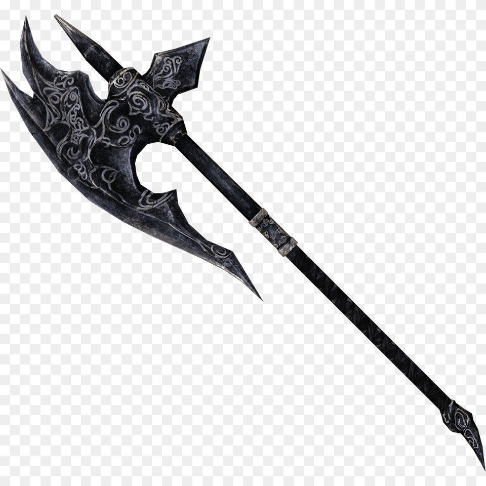 Elder Scrolls Skyrim Ebony Weapon Transparent, Device, Axe, Tool, Blade Free Png