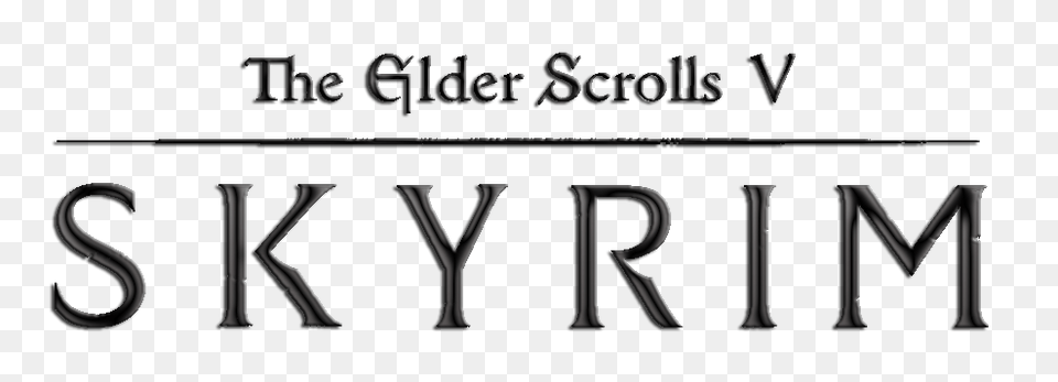 Elder Scrolls Skyrim Logo, Text, Symbol, Book, Publication Free Transparent Png