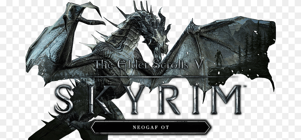 Elder Scrolls Skyrim Skyrim Dragon, Person Free Png Download