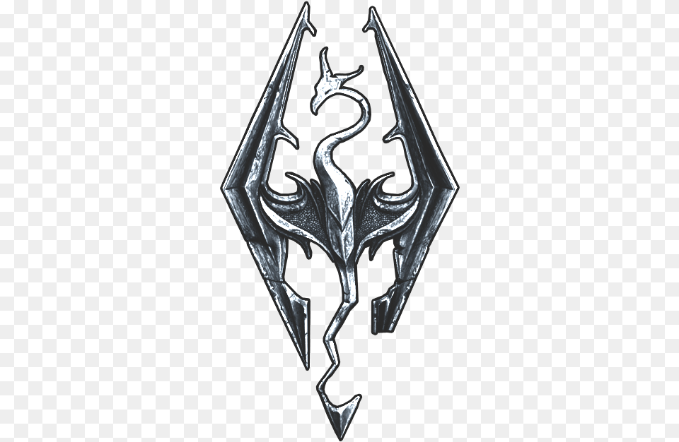 Elder Scrolls V Skyrim, Logo, Emblem, Symbol, Weapon Free Png Download
