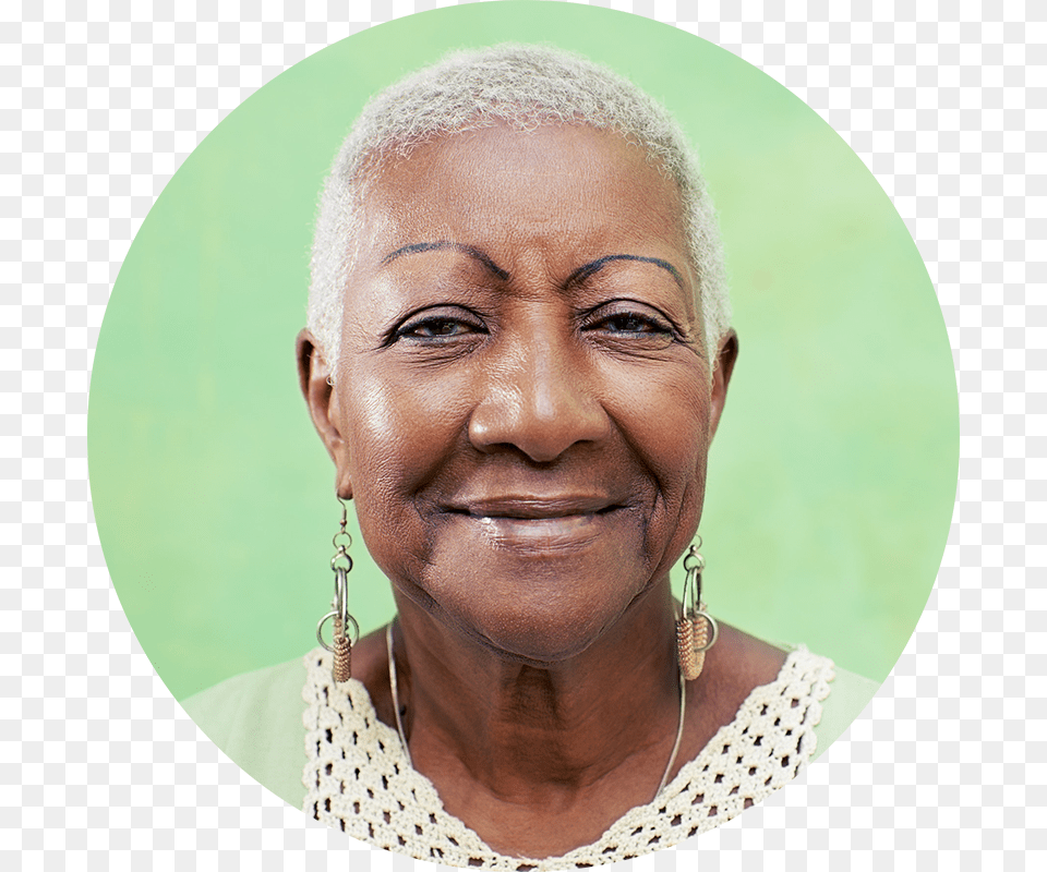 Elderly Black Woman, Smile, Face, Person, Happy Png Image
