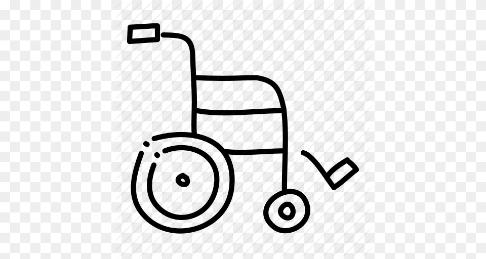 Elderly Health Hospital Medical Physician Sketch Wheelchair Icon, Chair, Furniture Free Transparent Png