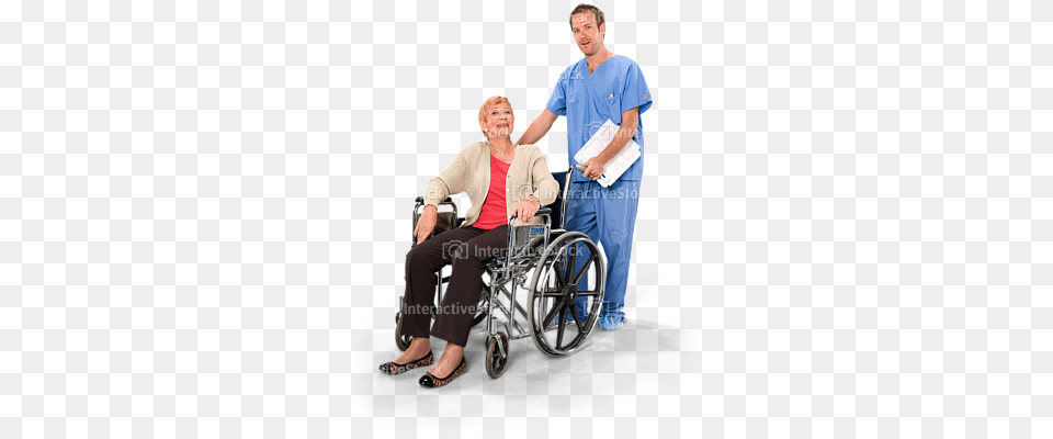 Elderly In Wheelchair 2 Image Sitting, Furniture, Adult, Person, Woman Free Png Download