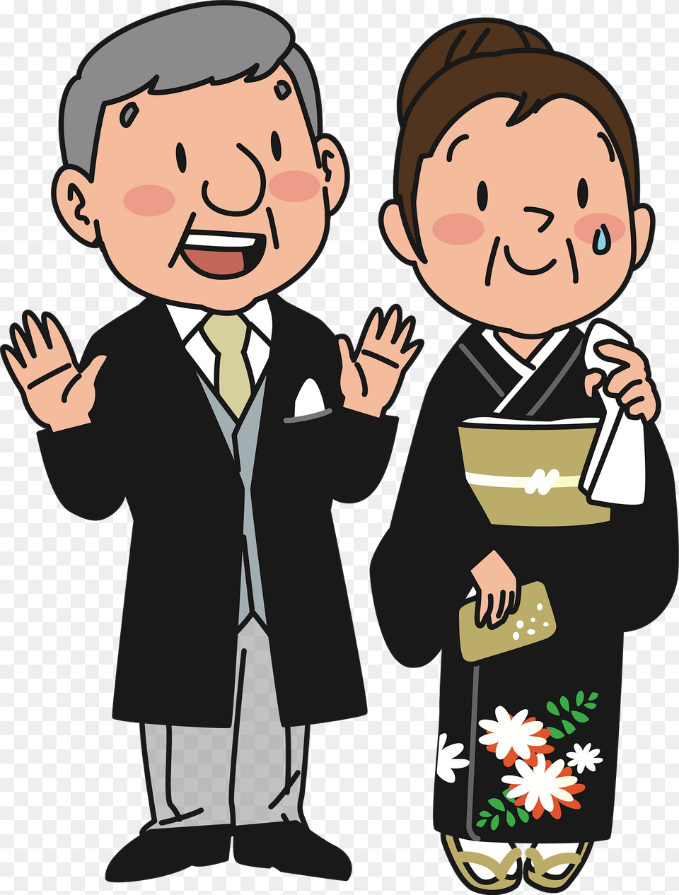 Elderly Japanese Parents, Baby, Clothing, Dress, Formal Wear Png Image