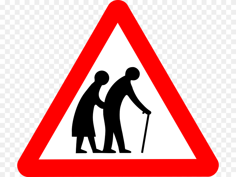 Elderly People Road Sign, Symbol, Adult, Male, Man Free Png Download