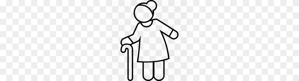 Elderly Woman Standing Clipart Free Png