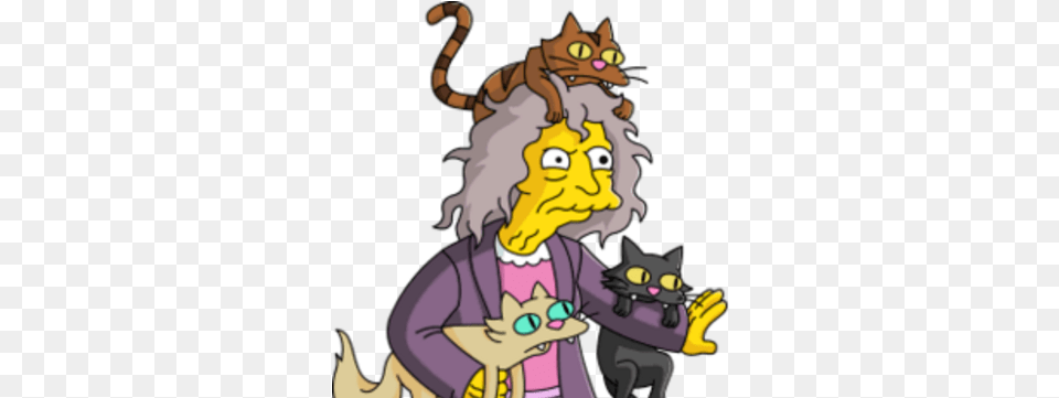 Eleanor Abernathy Simpsons Wiki Fandom Cat Lady From The Simpsons, Book, Comics, Publication, Cartoon Free Png Download