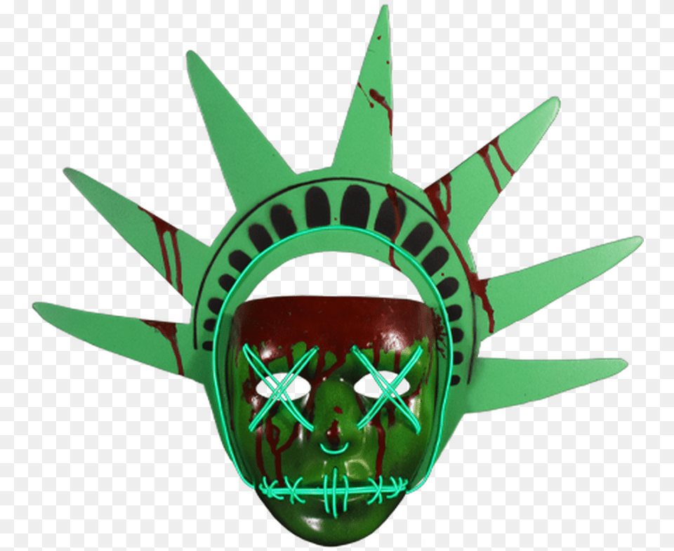 Election Year Lady Liberty Light Up Mask Lady Liberty Purge Mask, Logo, Animal, Fish, Sea Life Png
