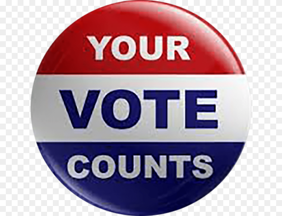 Election Your Vote Counts Button, Badge, Logo, Symbol, Mailbox Png