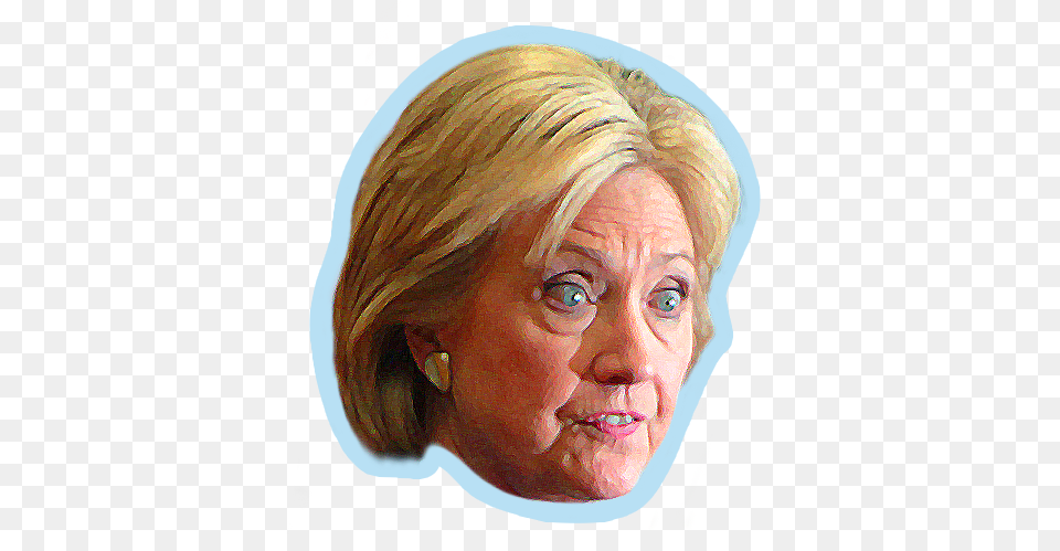 Electionmoji Hillary Clinton Emoji Hillarymoji By Watercolor Paint, Accessories, Portrait, Photography, Earring Free Png Download