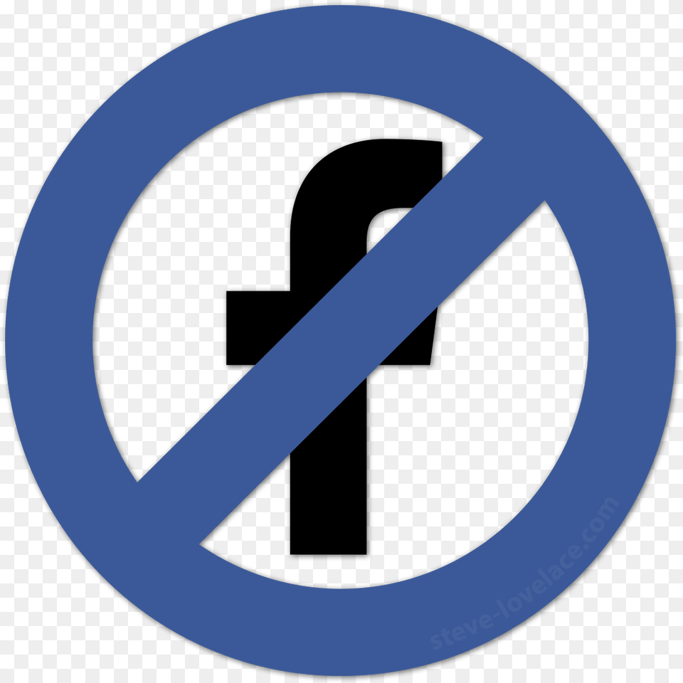 Electric Articon No Facebook Sign, Symbol, Road Sign, Disk Free Png