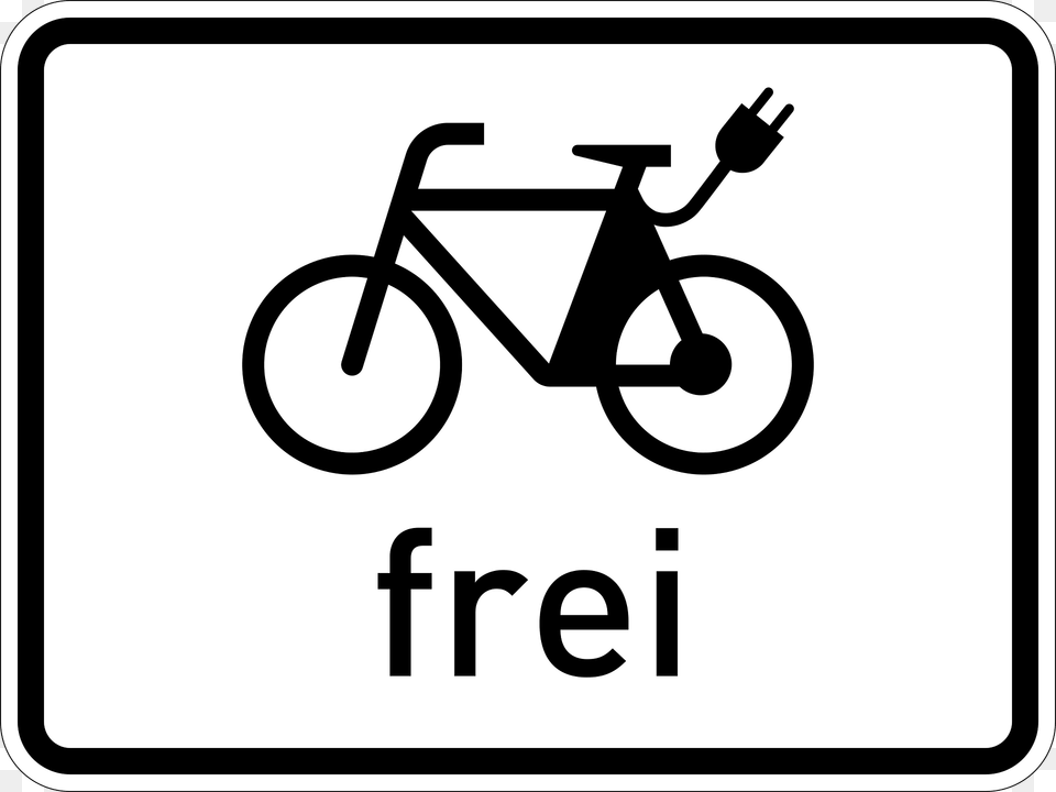 Electric Bicycles Permitted Clipart, Sign, Symbol, Bicycle, Transportation Png