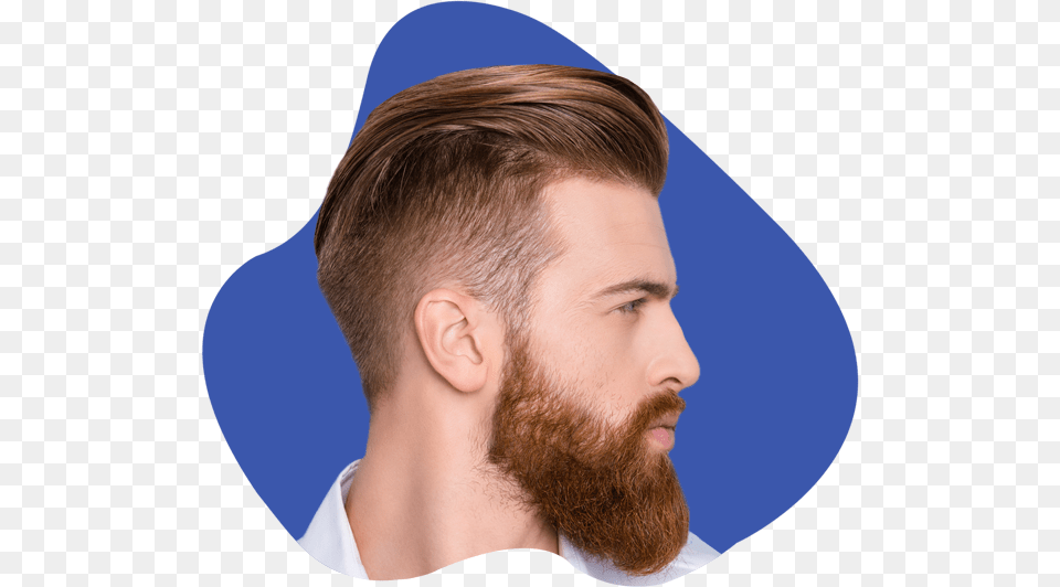 Electric Blue, Adult, Beard, Face, Head Free Png Download