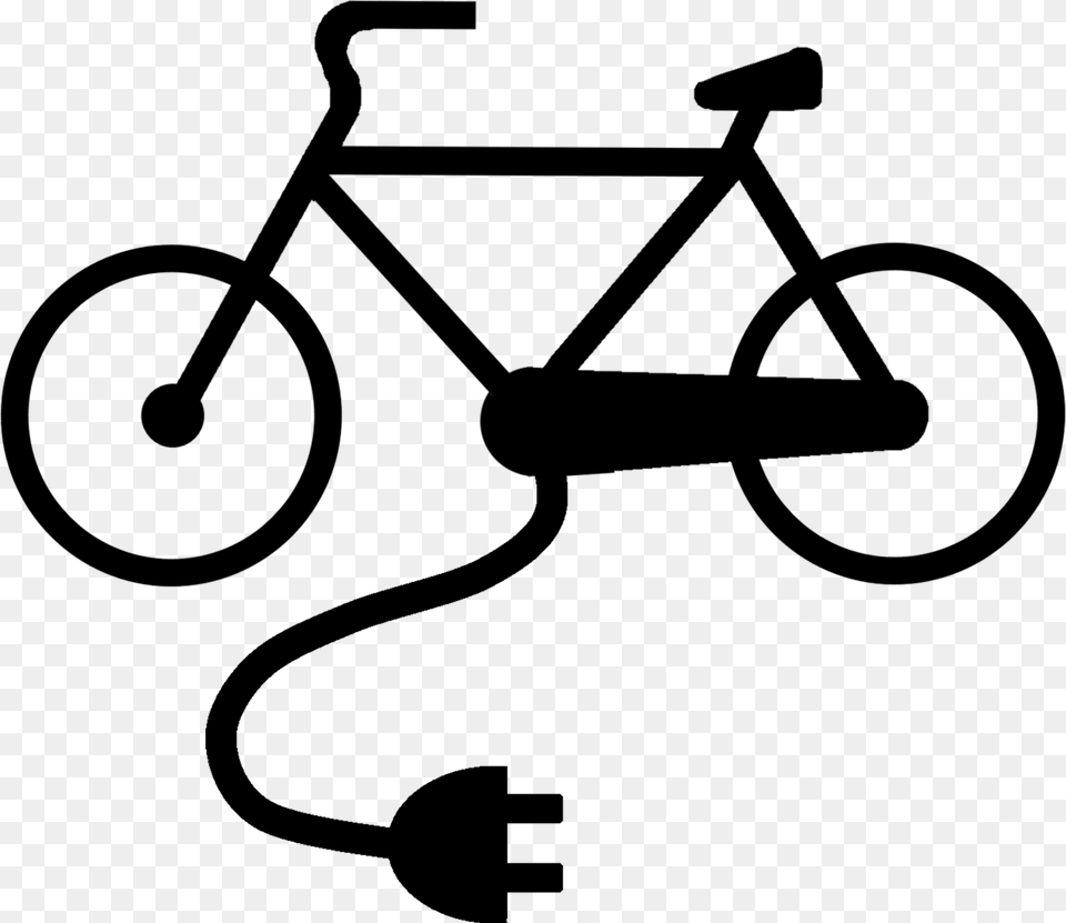 Electric Cable Bike Icon 1 Cycle Crossing Road Sign, Silhouette Free Transparent Png