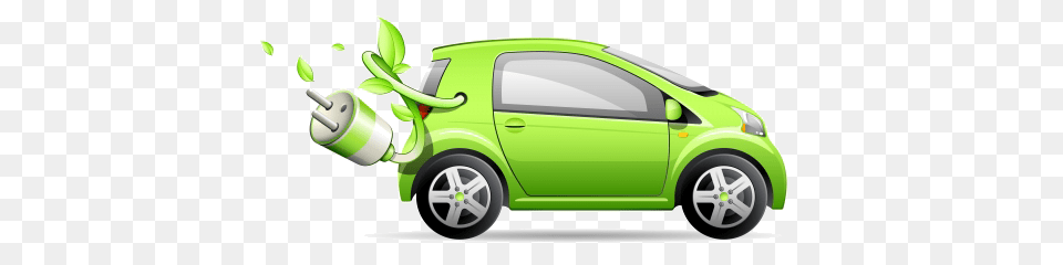 Electric Car, Green, Alloy Wheel, Vehicle, Transportation Free Png Download