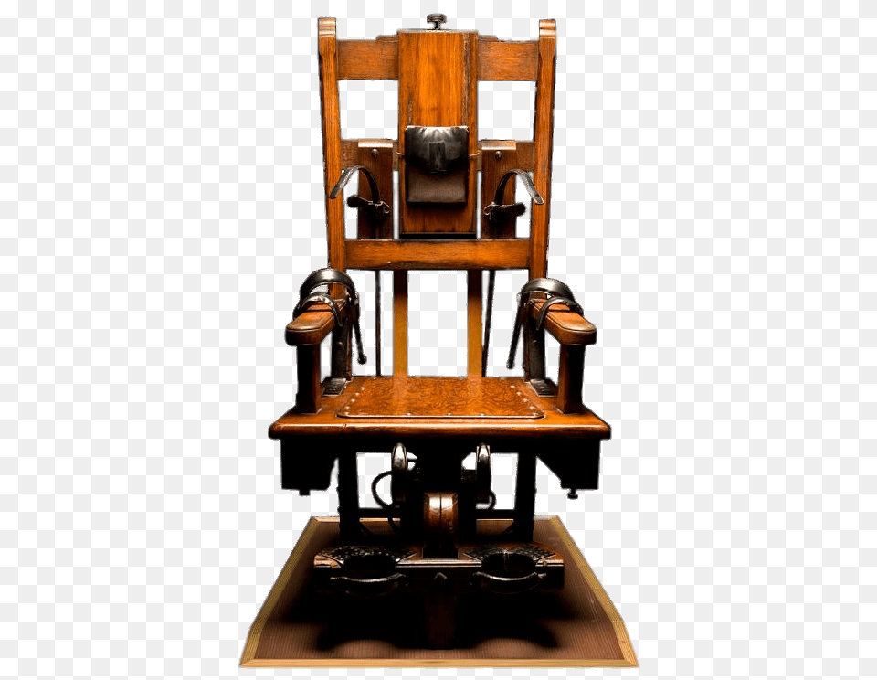 Electric Chair With Leather Straps, Furniture, Throne Png