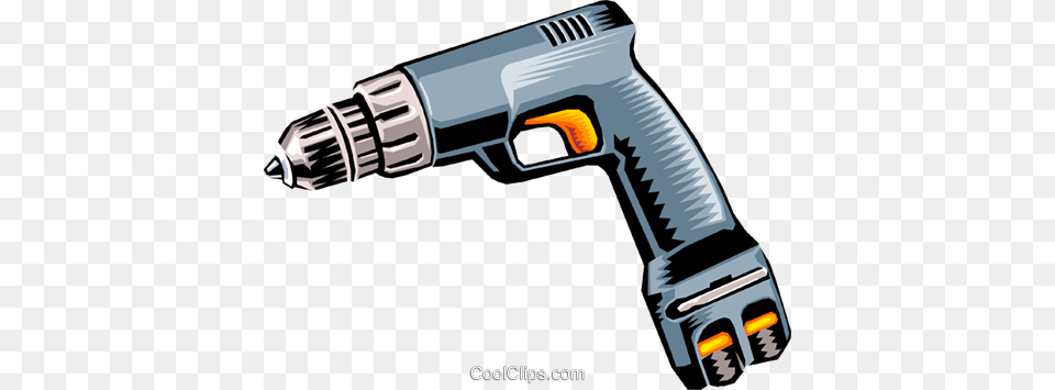 Electric Drill Royalty Vector Clip Art Illustration, Device, Power Drill, Tool Free Png Download