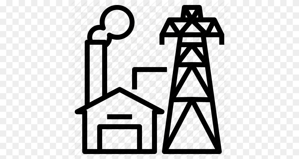 Electric Energy Geothermal Manufactoring Plant Power Icon, Cable, Power Lines, Electric Transmission Tower Free Transparent Png