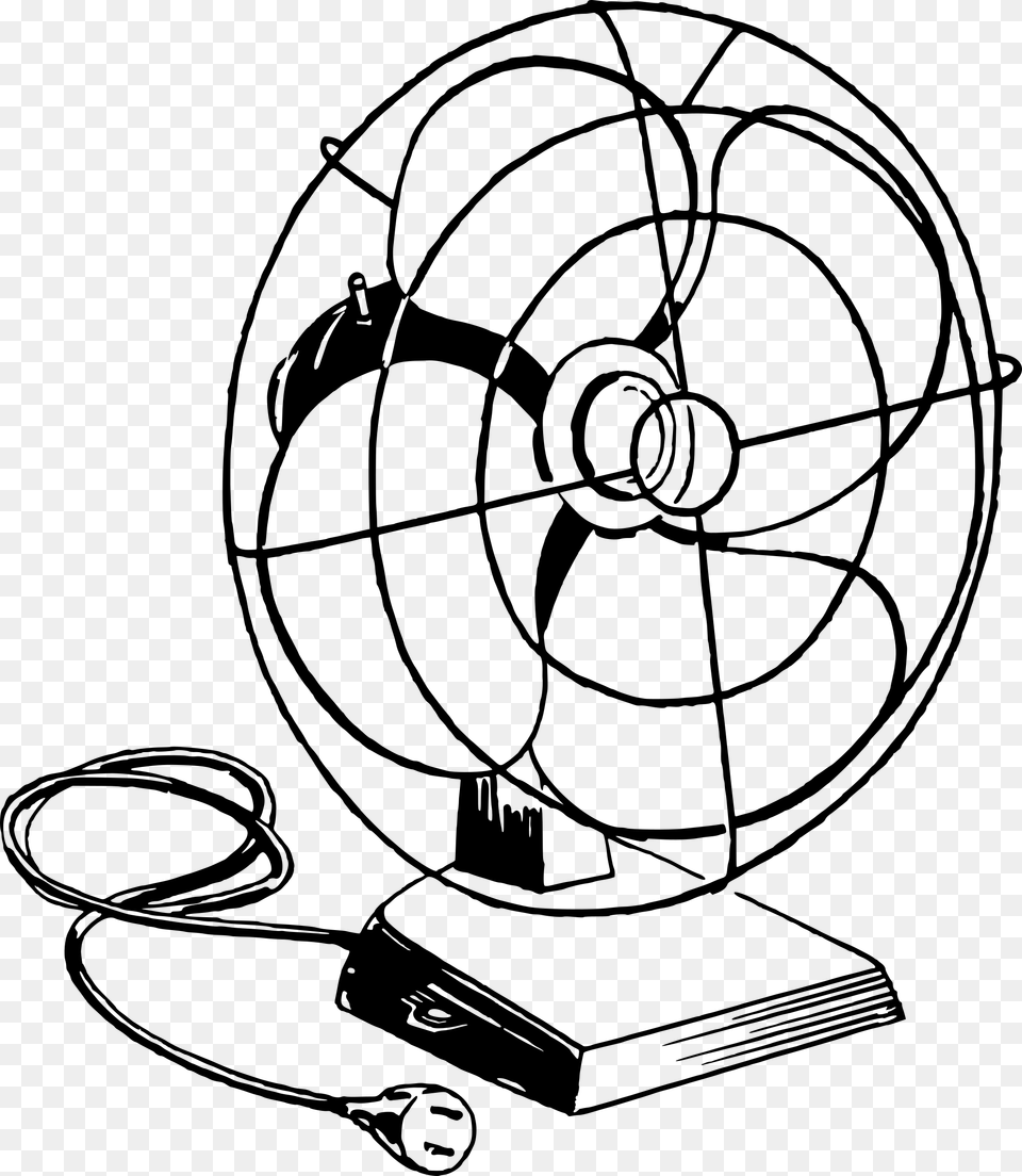 Electric Fan Fan Clipart Black And White, Gray Free Png