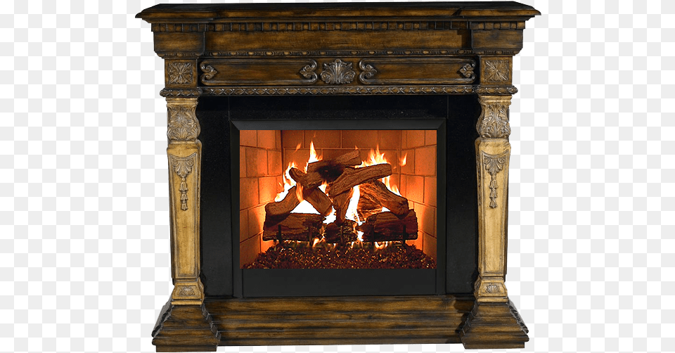 Electric Fireplace Mantel Insert Chimney Transparent Fire Place Clip Art, Hearth, Indoors Png