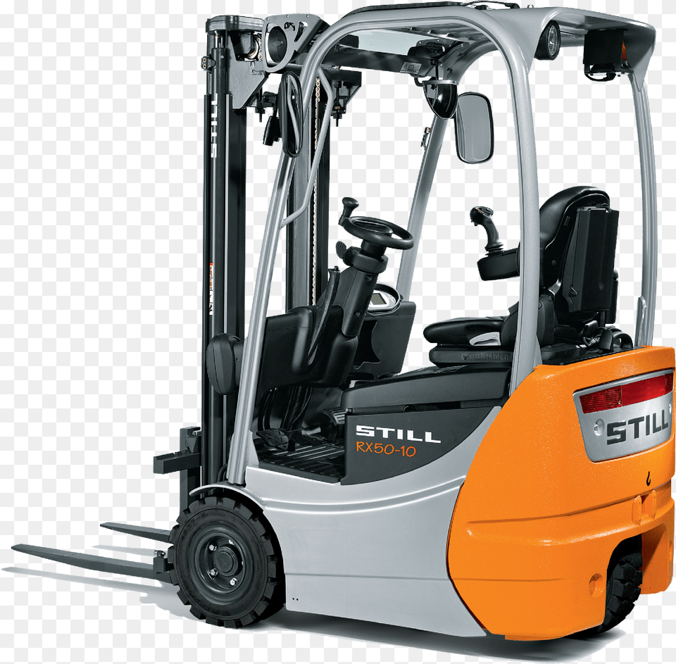 Electric Forklifts Still Electric Forklift, Machine, Device, Grass, Lawn Png Image