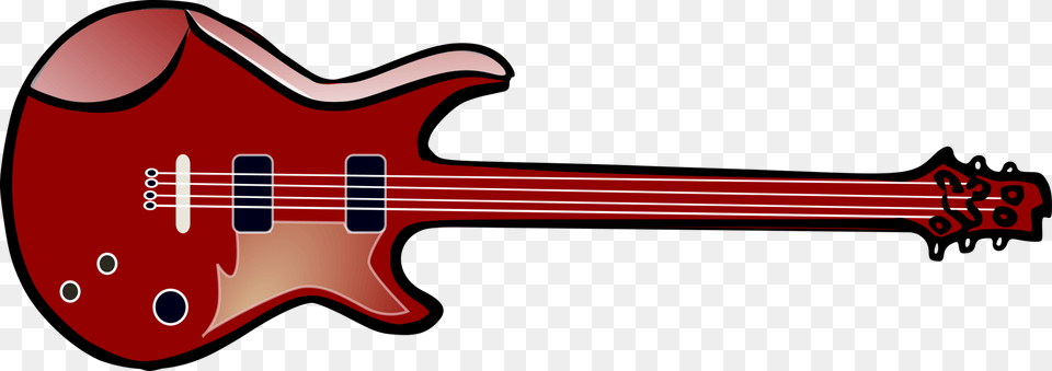 Electric Guitar Bass Guitar Line Art String Instruments, Bass Guitar, Musical Instrument Free Png