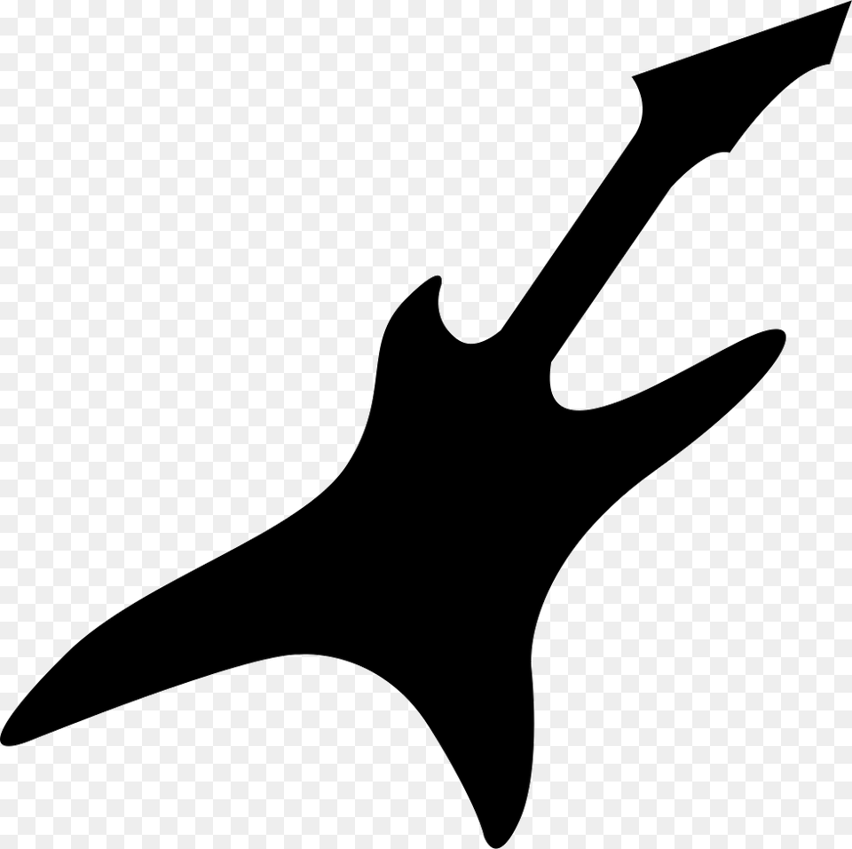 Electric Guitar Black Shape Silhouette Comments Electric Guitar, Weapon, Musical Instrument, Animal, Fish Png