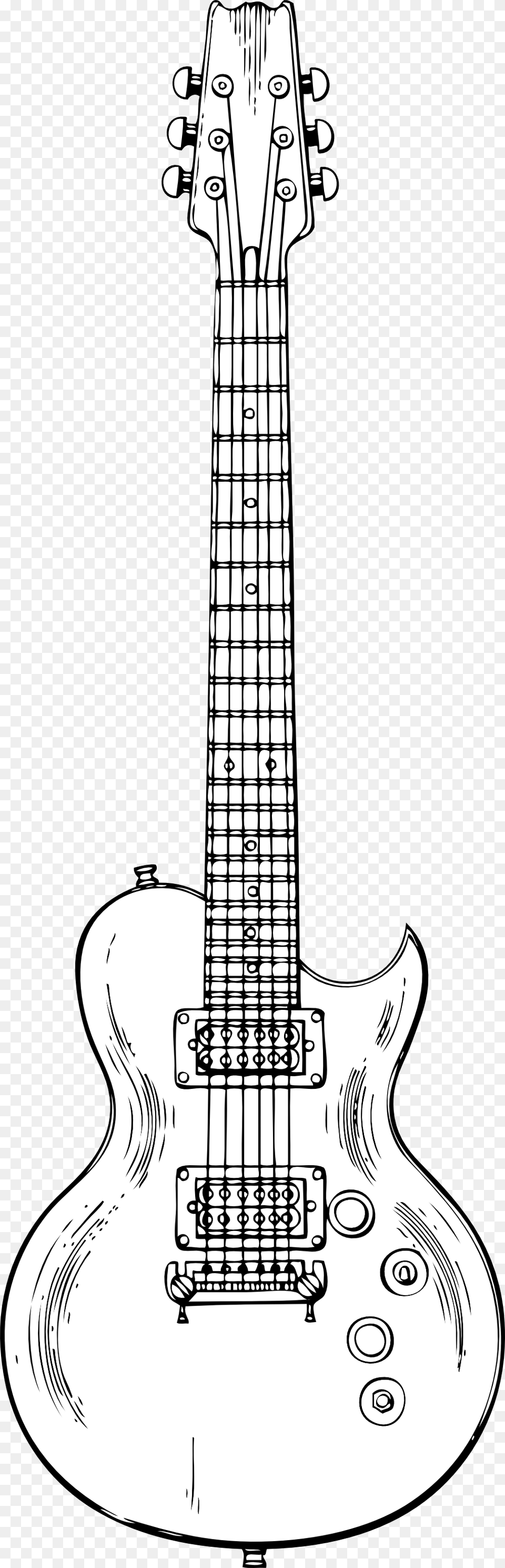 Electric Guitar Black White Line Art 999px 549 Black And White Guitar, Musical Instrument, Bass Guitar, Smoke Pipe Free Png Download