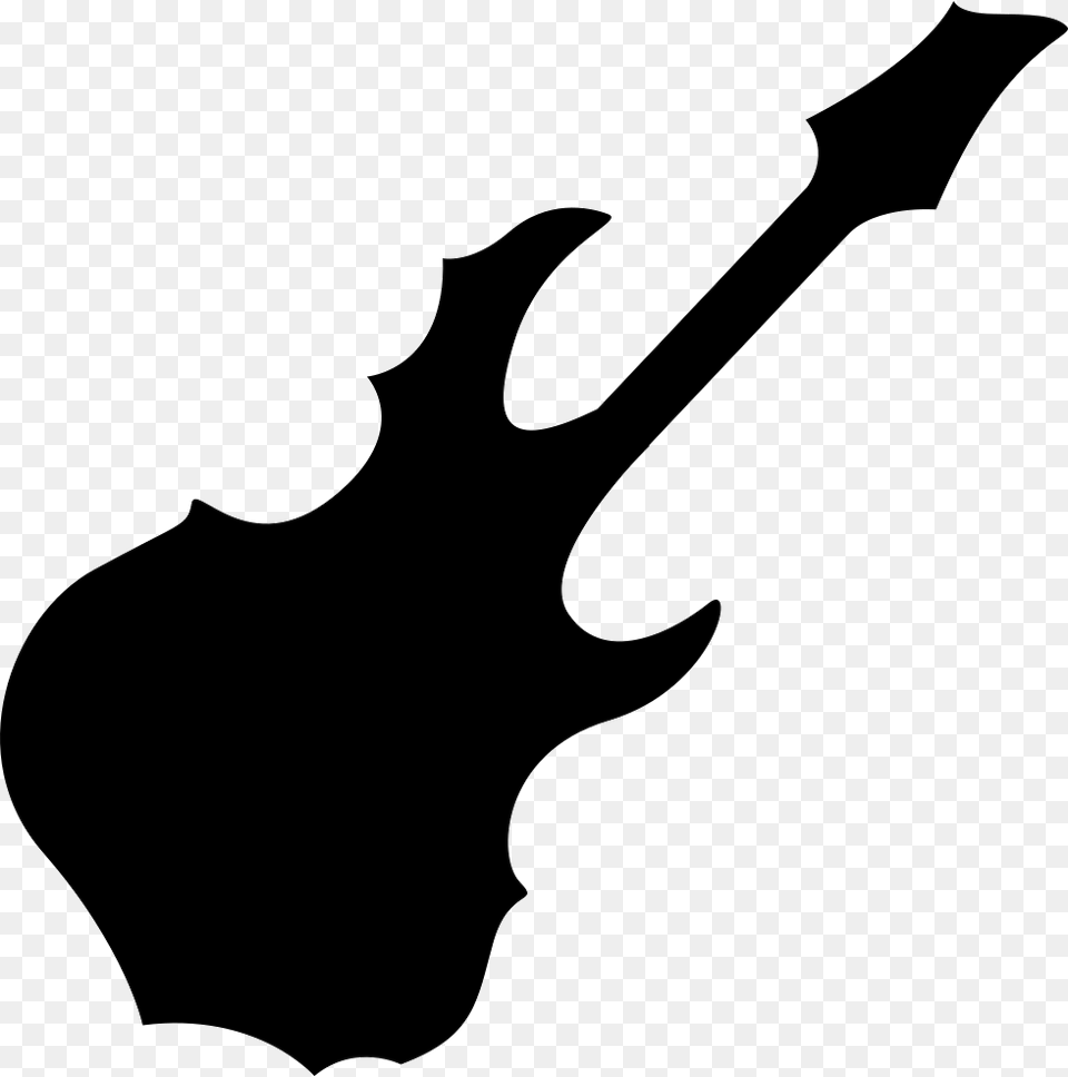 Electric Guitar For Heavy Rock Music Comments, Silhouette, Stencil, Musical Instrument, Animal Free Transparent Png