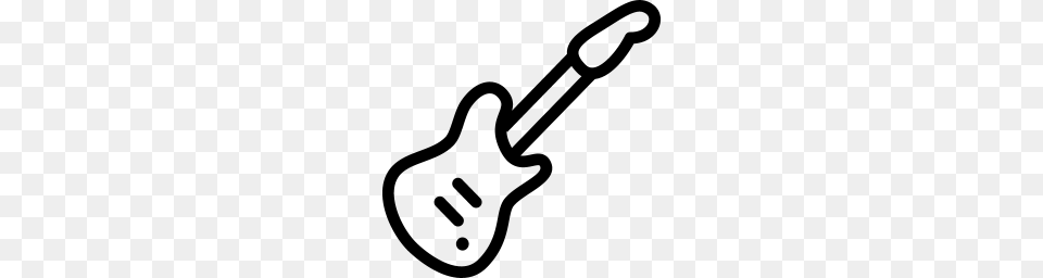 Electric Guitar Icon Line Iconset Iconsmind, Gray Free Png