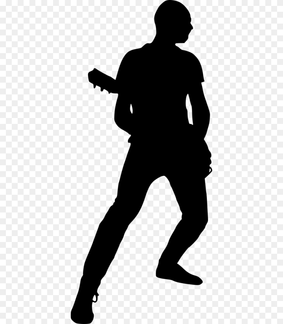 Electric Guitar Player, Silhouette, Adult, Male, Man Png Image