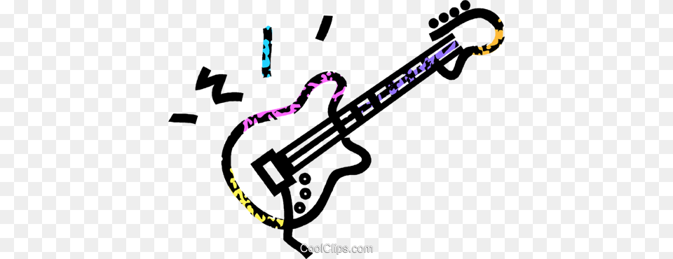 Electric Guitar Royalty Vector Clip Art Illustration, Musical Instrument, Bass Guitar, Animal, Bird Free Transparent Png