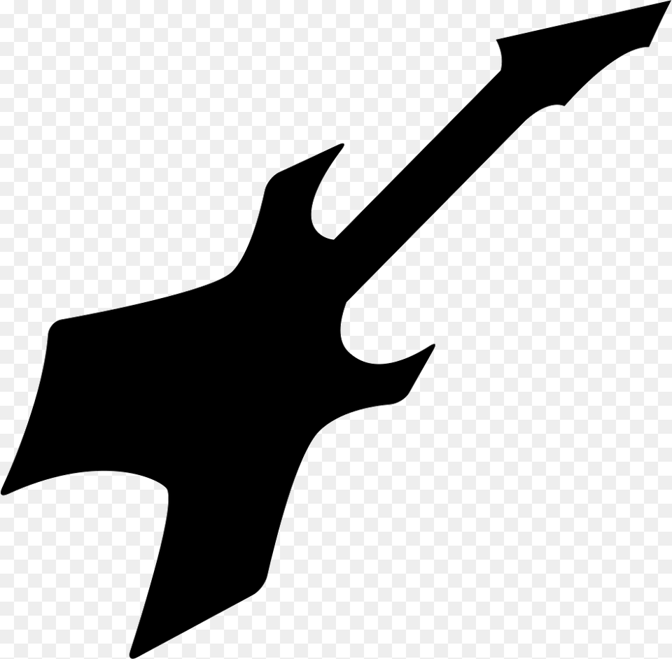 Electric Guitar Silhouette Icon Download, Weapon, Stencil Free Png