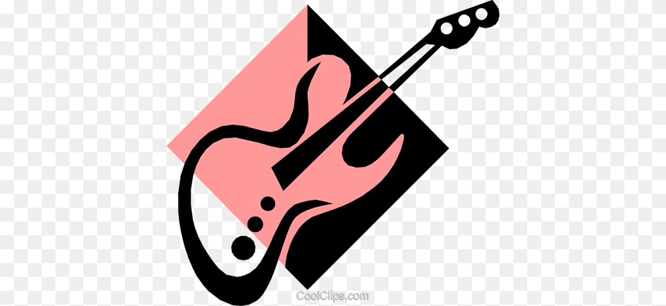 Electric Guitar Symbol Royalty Vector Clip Art Illustration, Animal, Musical Instrument, Reptile, Snake Png