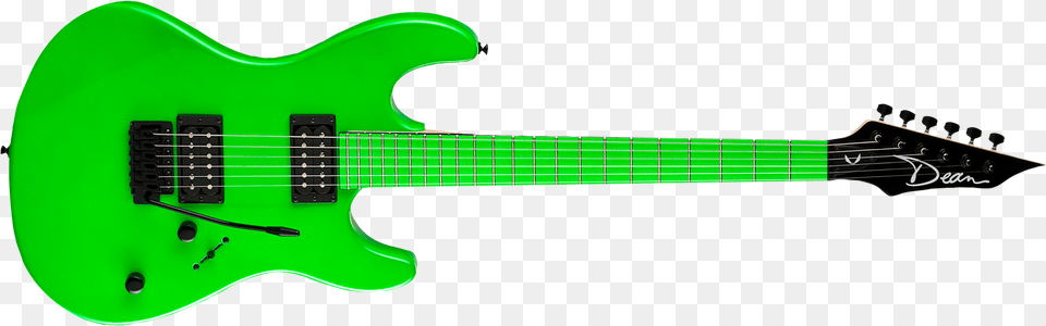 Electric Guitar Sticker Dean Custom Zone 2 Hb Fluorescent Green, Bass Guitar, Musical Instrument, Electric Guitar Free Transparent Png