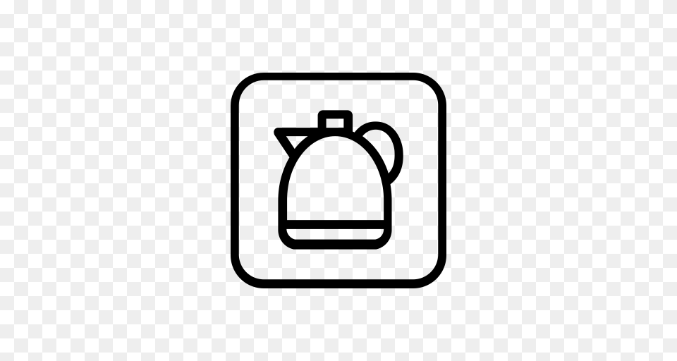 Electric Kettle Kettle Teabag Icon With And Vector Format, Gray Png