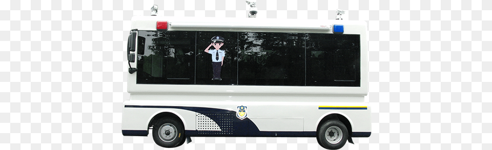 Electric Mobile Police Car Using For The Daily Work Of Police Bus, Transportation, Vehicle, Person Free Transparent Png