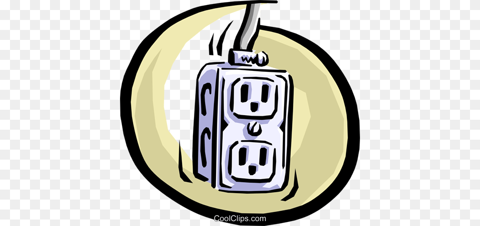 Electric Outlet Royalty Vector Clip Art Illustration, Electrical Device, Electrical Outlet, Ammunition, Grenade Free Transparent Png