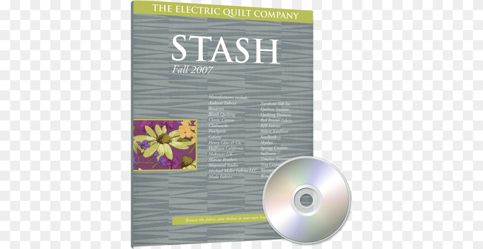 Electric Quilt Stash Fall 2007 Fabric Design Software Health And Beauty, Advertisement, Poster, Disk, Dvd Png Image