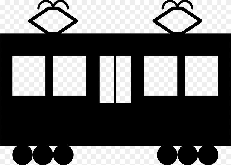 Electric Train Car Silhouette Clipart, Transportation, Vehicle, Cable Car Png