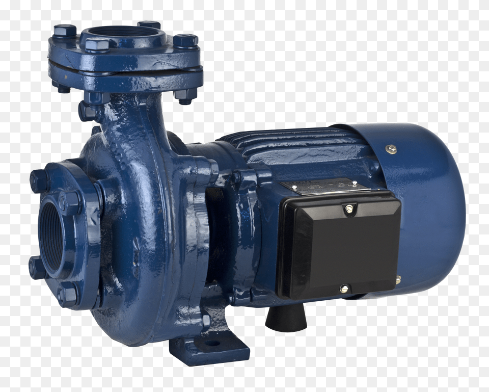 Electric Water Pump Blue Motor, Machine, Device, Grass, Lawn Free Png