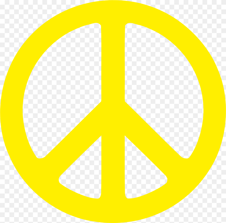 Electric Yellow Peace Symbol 1 Dweeb Peacesymbol Yellow Peace Sign, Alloy Wheel, Vehicle, Transportation, Tire Png