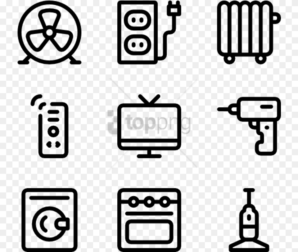 Electrical Appliances Icon Packs Svg Psd, Device, Power Drill, Tool, Symbol Free Png