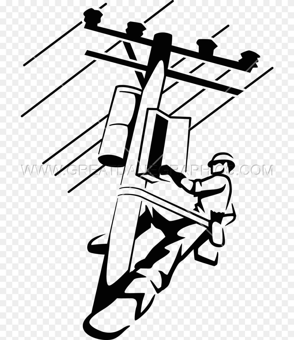 Electrical Clipart, Utility Pole, Adult, Male, Man Png Image