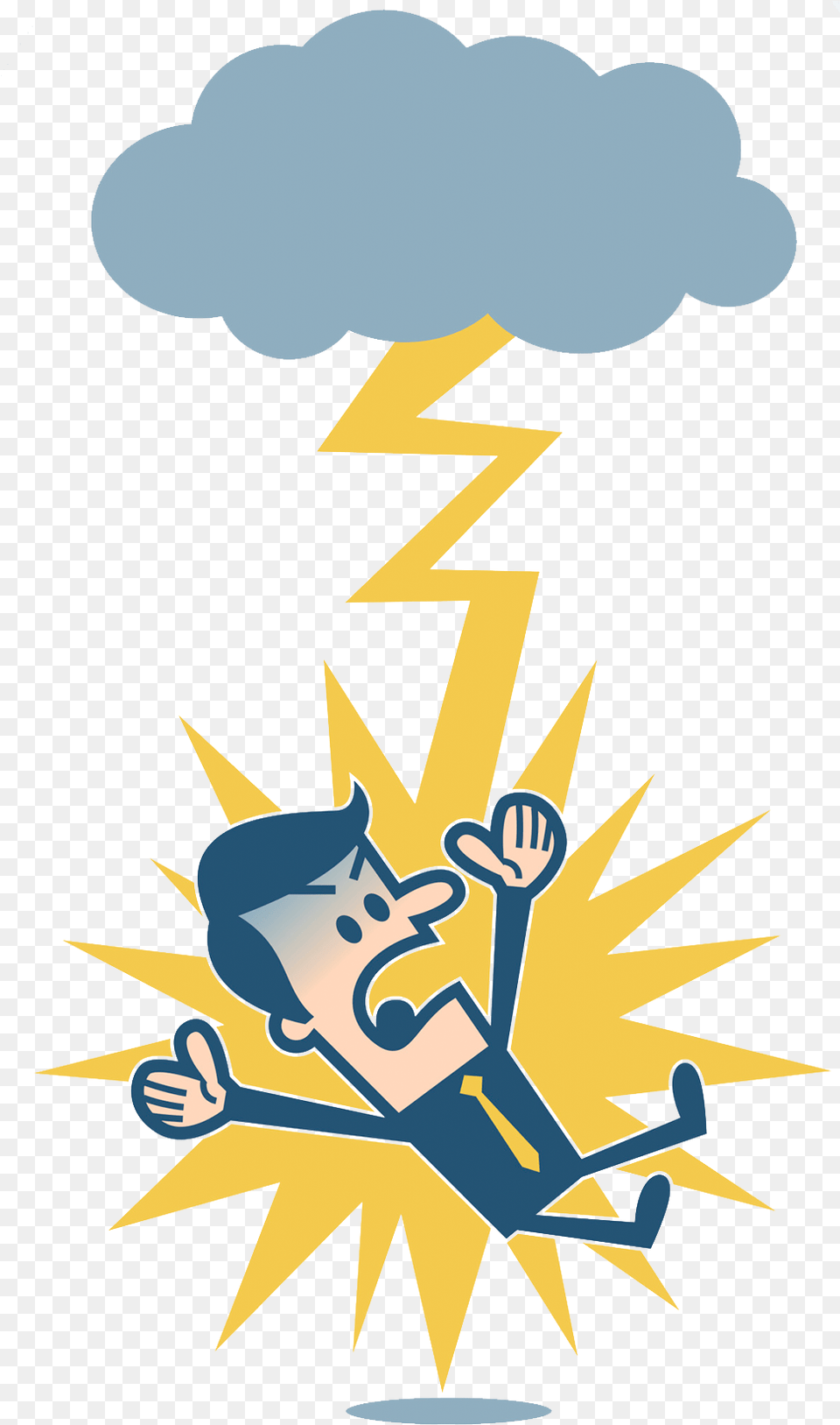 Electrical Clipart Yellow Lightning Relmpago Perigo, Person Png